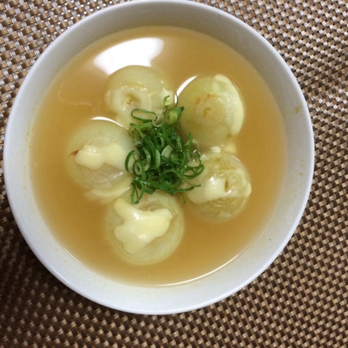 レンジだけ♫小玉ねぎのまるごとスープ煮